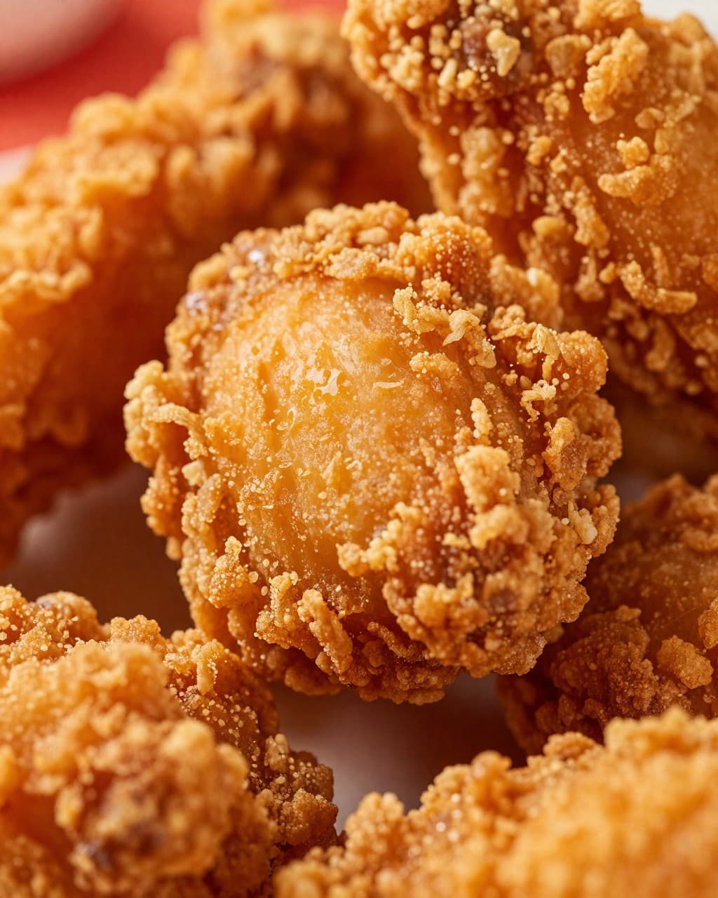 Bucket of crispy fried chicken